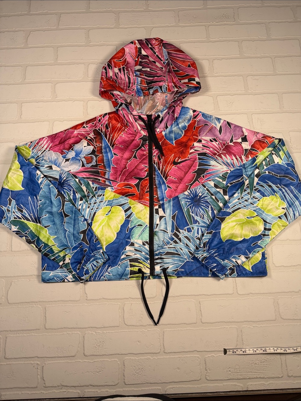 Nike Multicolor Tropical Print Hooded Bomber Jacket